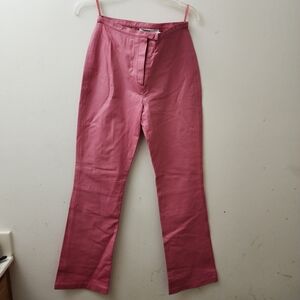 Newport News Women's6 Easy Style Pink Leather Pants VintageY2k High Waist NWT